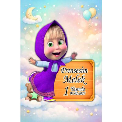 Çizgi Karakter Temalı Ahşap Magnet 8x6 cm – UV Baskılı Bebek ve Çocuk Magneti
