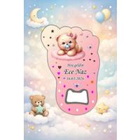 Kişiye Özel Bebek Açacak Magnet 10x6,5 cm – UV Baskılı Hoş Geldin Bebek Hediyeliği (10’lu Paket)