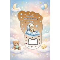 Kişiye Özel Bebek Açacak Magnet 10x6,5 cm – UV Baskılı Hoş Geldin Bebek Hediyeliği (10’lu Paket)