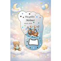 Kişiye Özel Bebek Açacak Magnet 10x6,5 cm – UV Baskılı Hoş Geldin Bebek Hediyeliği (10’lu Paket)