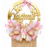 Kişiye Özel Gold Ayna Pleksi İsimli Bebek Kapı Süsü – 30×30 cm