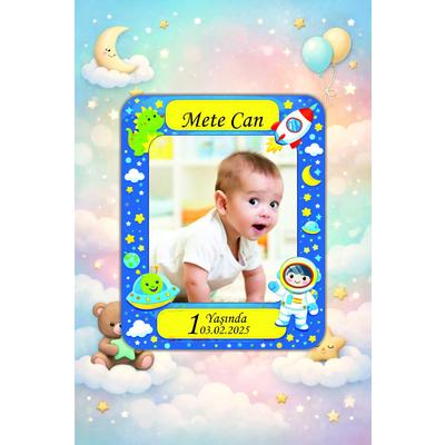 Kişiye Özel Resimli Bebek Magneti 10x8 cm (10 Adet) – Ahşap UV Baskılı Fotoğraflı Doğum Günü & Hatıra Magneti