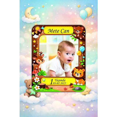 Kişiye Özel Resimli Bebek Magneti 10x8 cm (10 Adet) – Ahşap UV Baskılı Fotoğraflı Doğum Günü & Hatıra Magneti