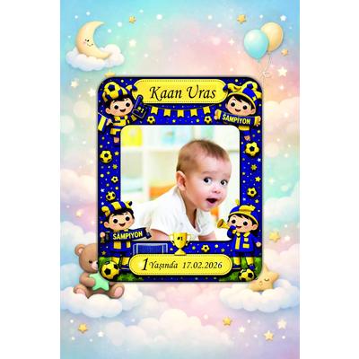 Kişiye Özel Resimli Bebek Magneti 10x8 cm (10 Adet) – Ahşap UV Baskılı Fotoğraflı Doğum Günü & Hatıra Magneti