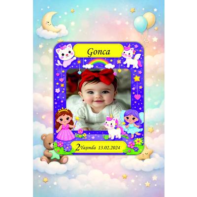 Kişiye Özel Resimli Bebek Magneti 10x8 cm (10 Adet) – Ahşap UV Baskılı Fotoğraflı Doğum Günü & Hatıra Magneti