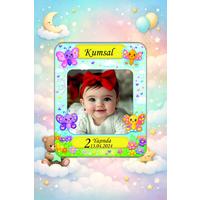 Kişiye Özel Resimli Bebek Magneti 10x8 cm (10 Adet) – Ahşap UV Baskılı Fotoğraflı Doğum Günü & Hatıra Magneti