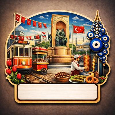 Toptan Taksim Temalı Magnet 1000 adet