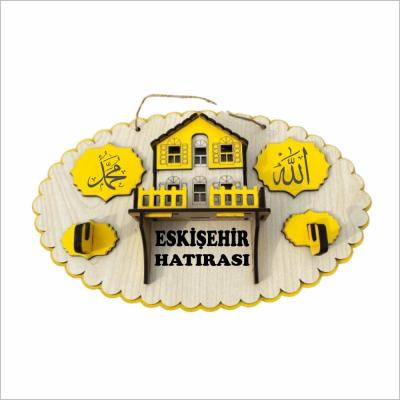 Eskişehir Elips Anahtar Askısı Modeli YRMESKS1012 Sarı